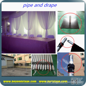 Aluminum backdrop pipe and drape for wedding Decoration